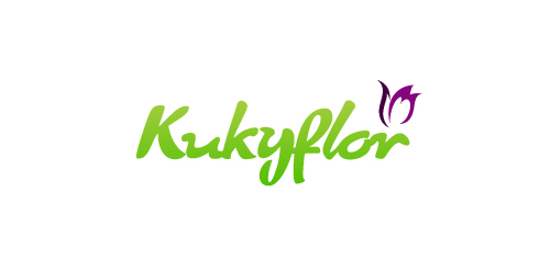 Kukyflor logo设计:简洁优雅的花卉品牌标识