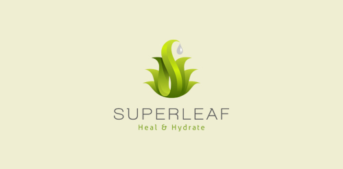SuperLeaf Logo设计:自然与健康结合