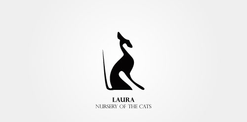 猫形轮廓创意logo设计