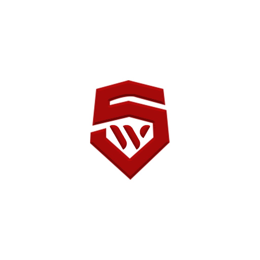 红色盾牌风格的logo设计