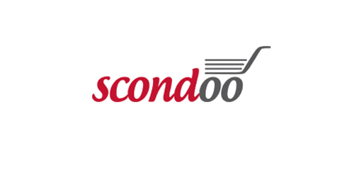 scondoo logo设计:简洁购物车标志