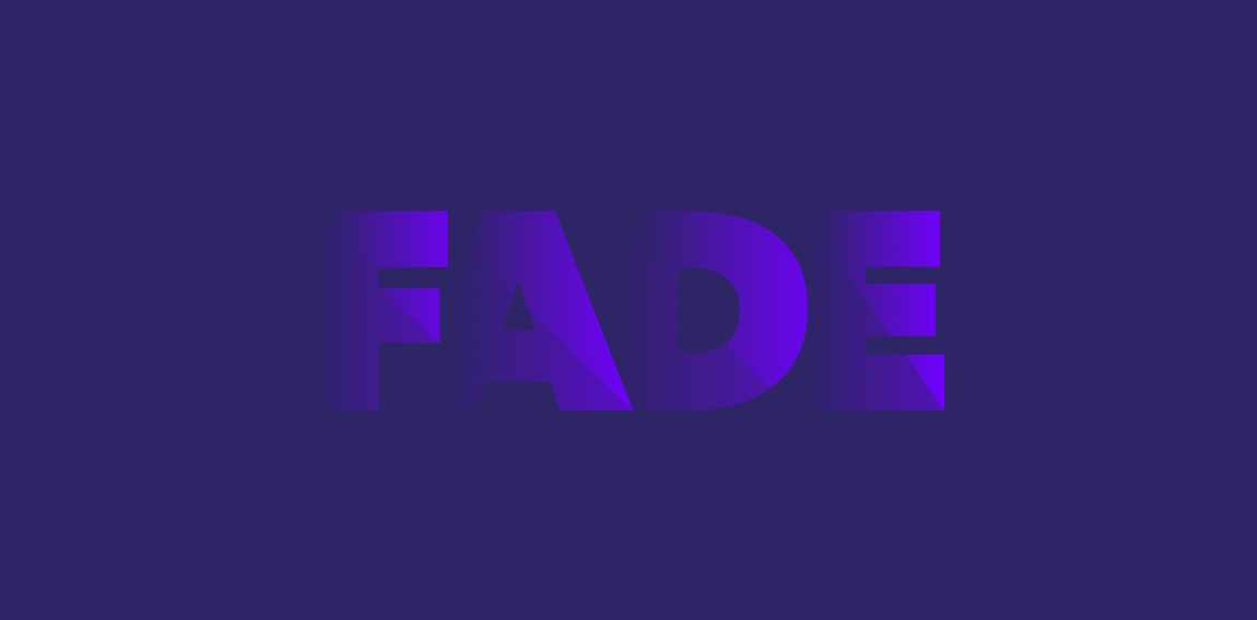 简约渐变紫色FADE字体设计