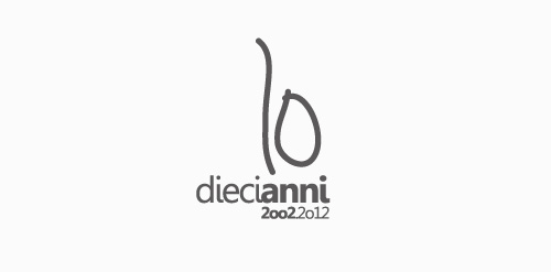 简洁现代的数字10周年logo设计