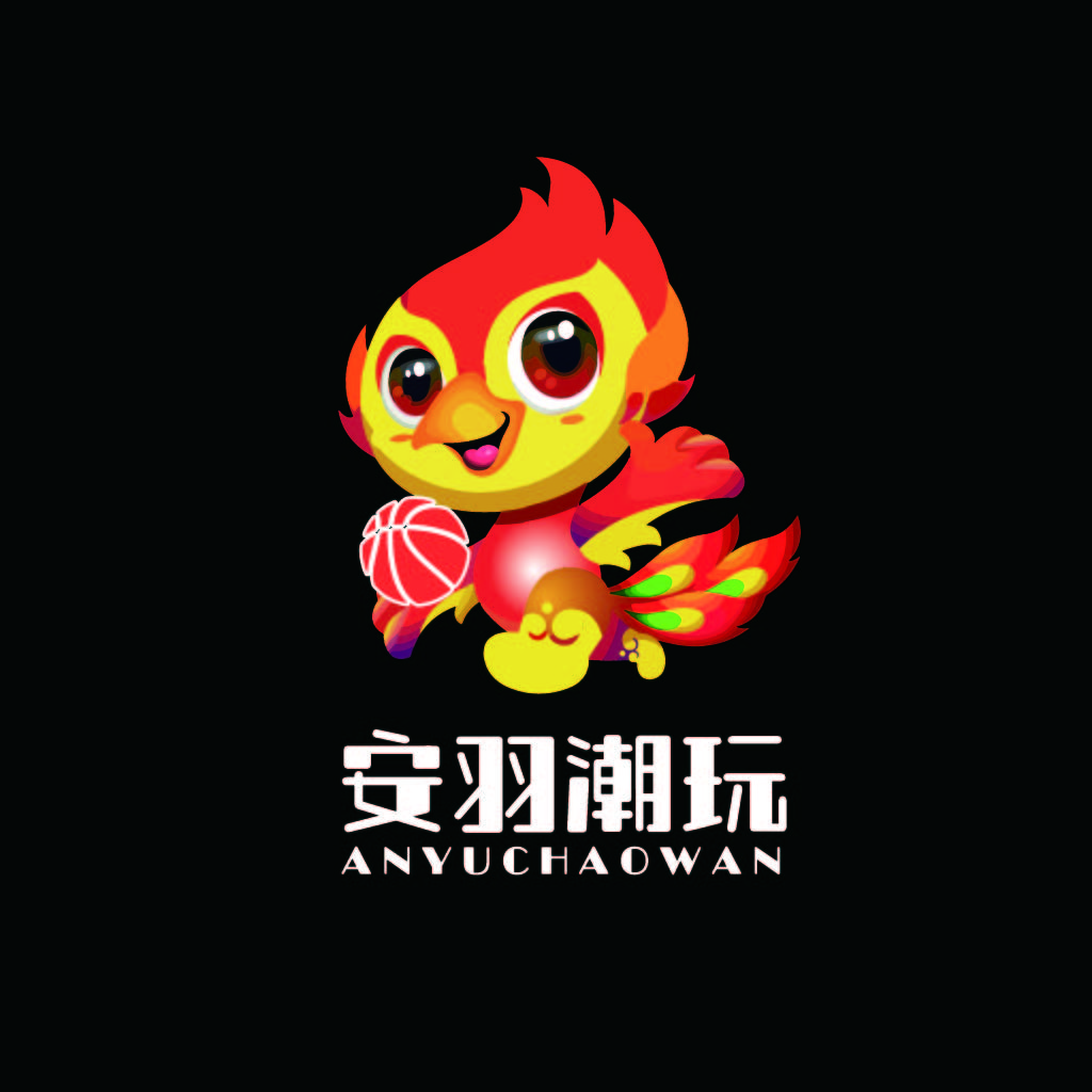卡通小鸟篮球logo设计