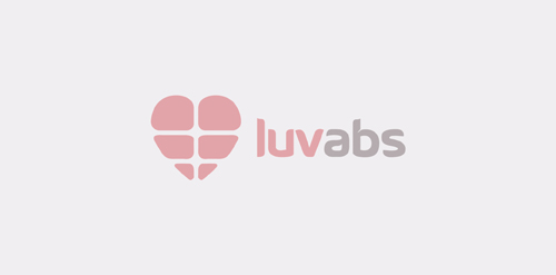 心形元素的简约logo设计