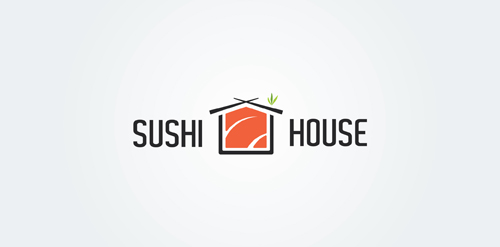 Sushi House Logo Design