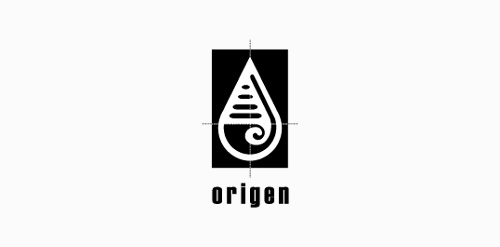 简约水滴形状logo设计