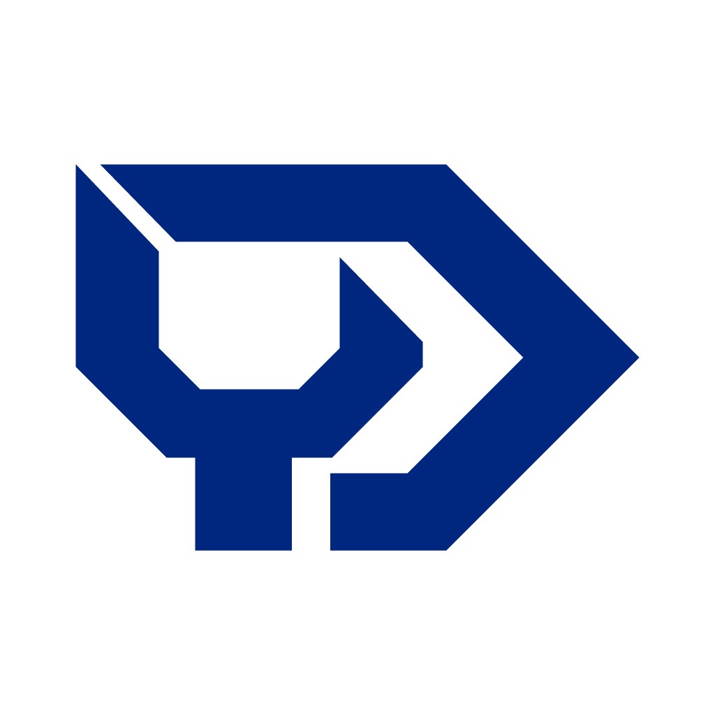 简洁现代的蓝色箭头logo设计
