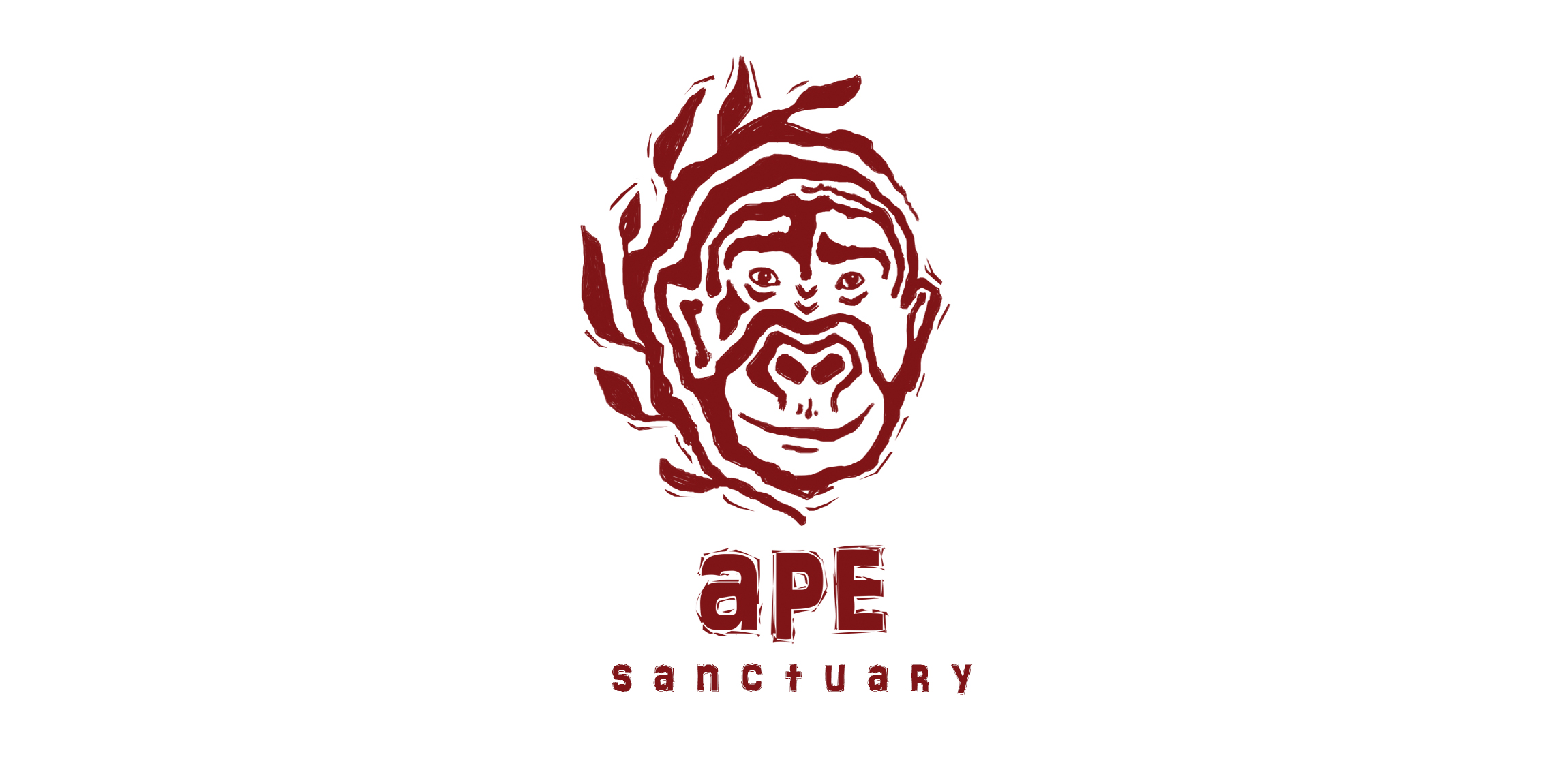 猿猴脸谱风格的动物保护组织logo设计