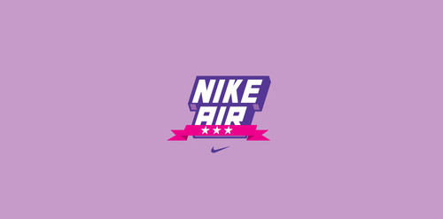 紫色Nike Air Logo设计