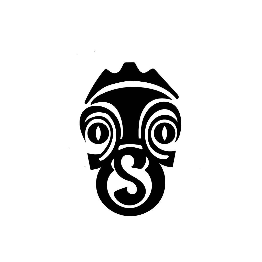 抽象面具logo设计