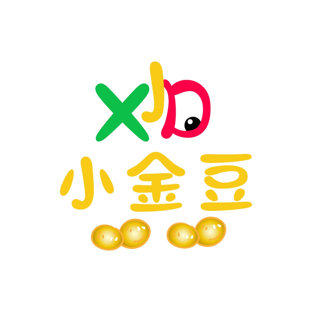 卡通风格小金豆logo设计