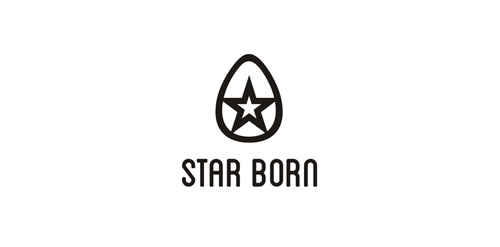星生logo设计:简洁星形与滴水元素
