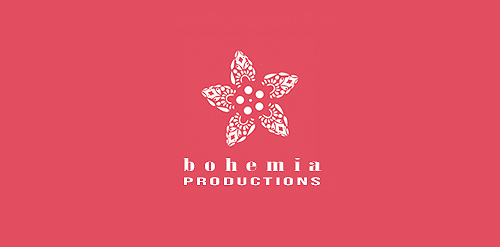 简约风花形logo设计