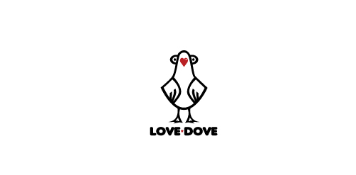 LOVE DOVE LOGO设计:简约与爱的结合