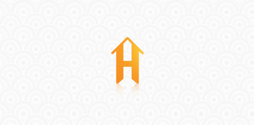 简约橙色房屋logo设计
