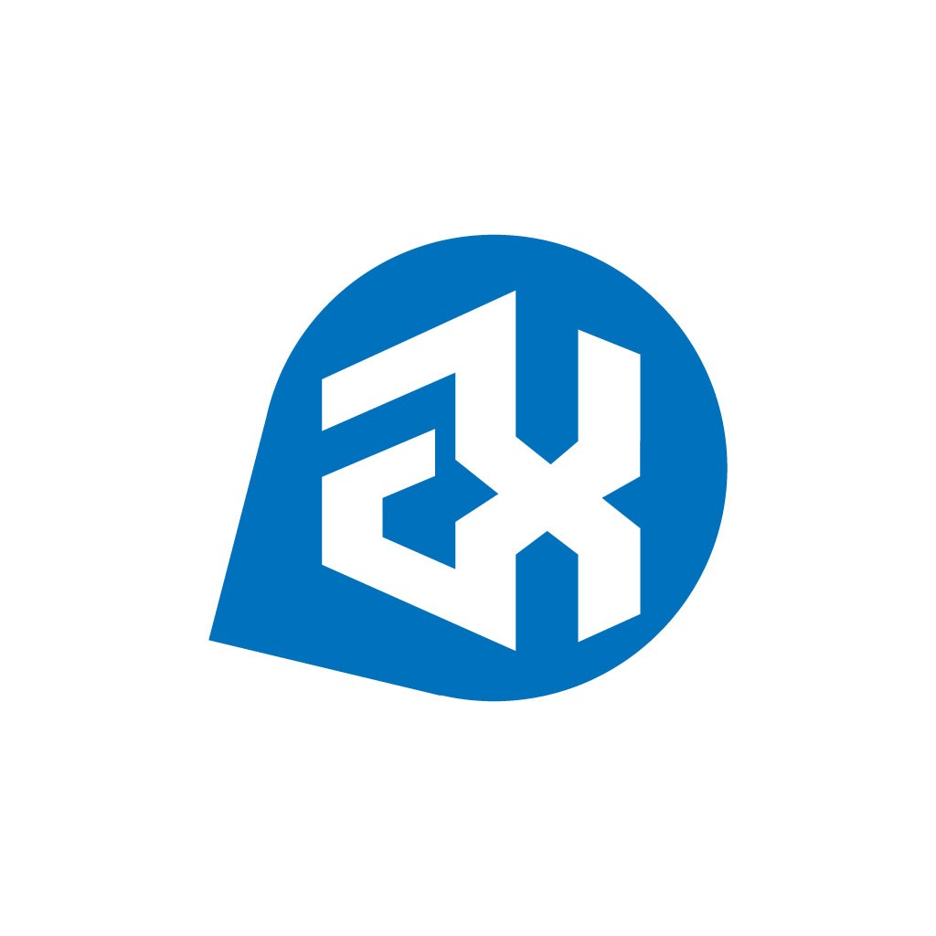 简约几何风格的3D数字3X标志设计