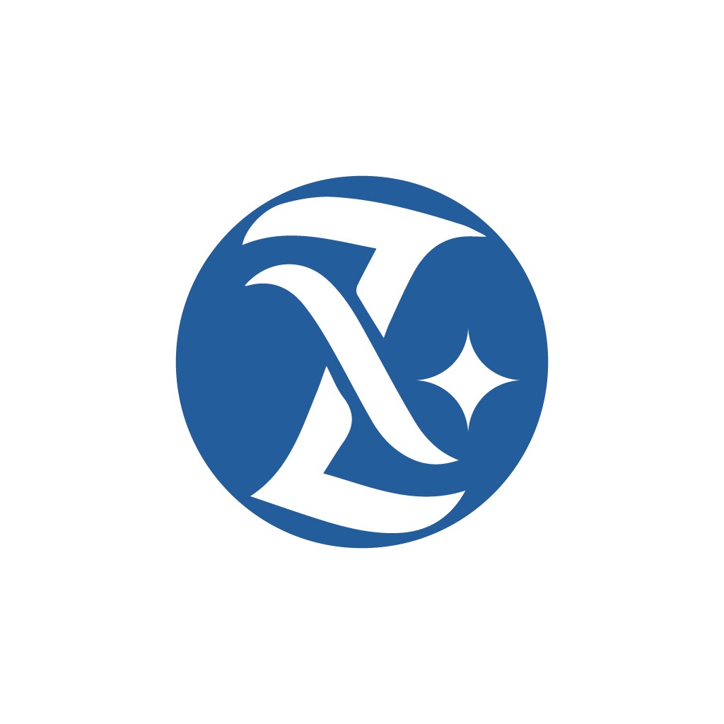 简洁现代的蓝色圆环logo设计