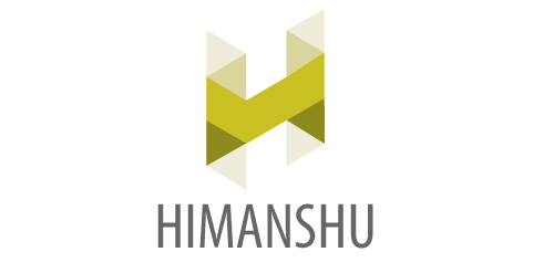 简约几何风格的H形logo设计