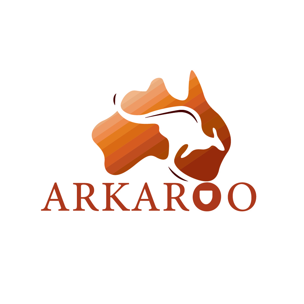 ARCARO Logo设计 - 独特的袋鼠头像标志
