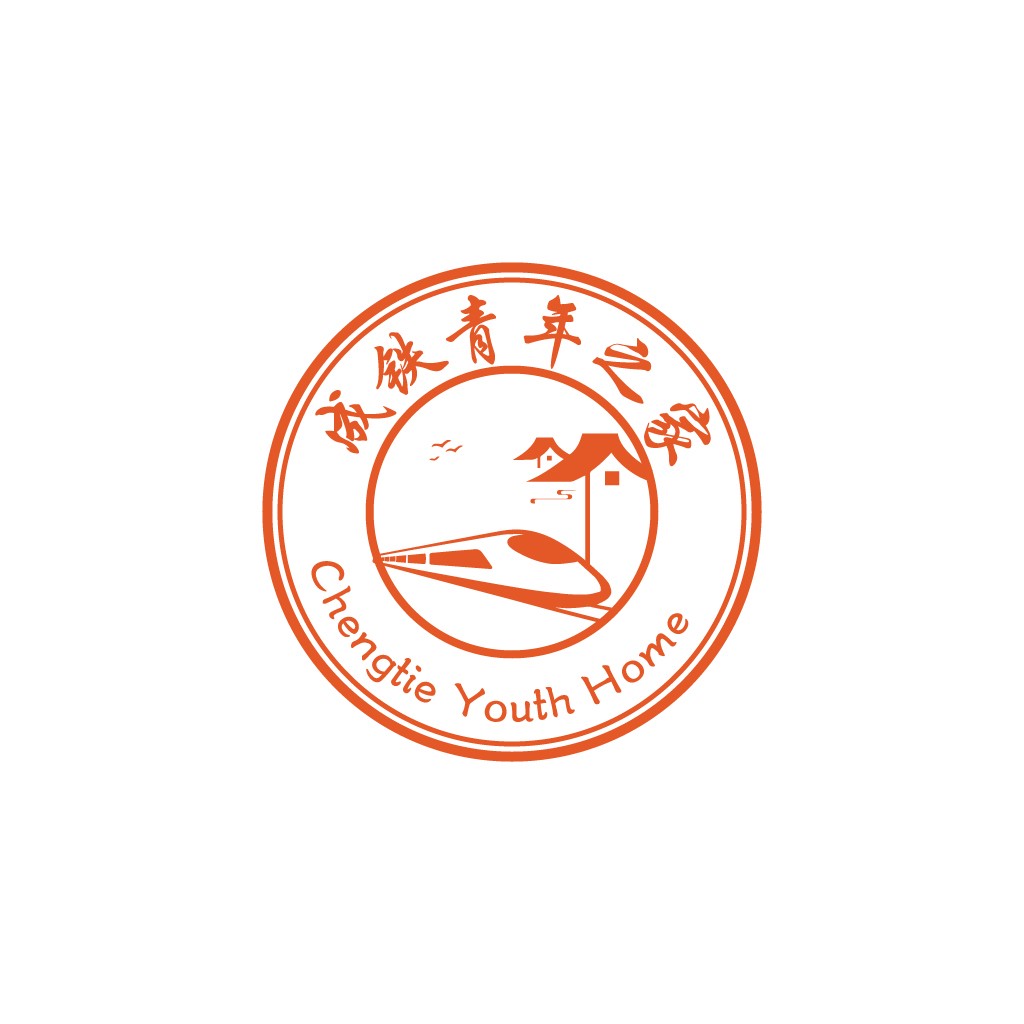 现代高铁主题青年之家logo设计