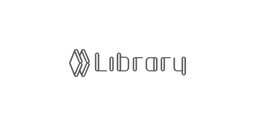 简约线条图书馆logo设计