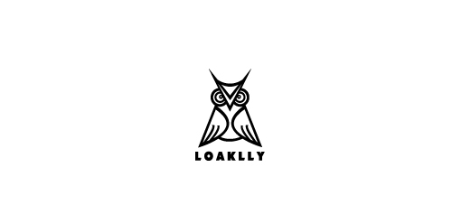 LOAKLLY logo设计:简洁鹰头标志