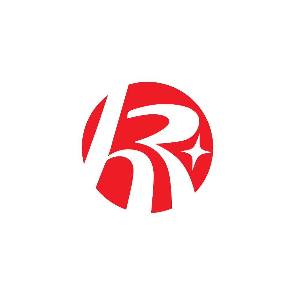 红色字母R创意logo设计