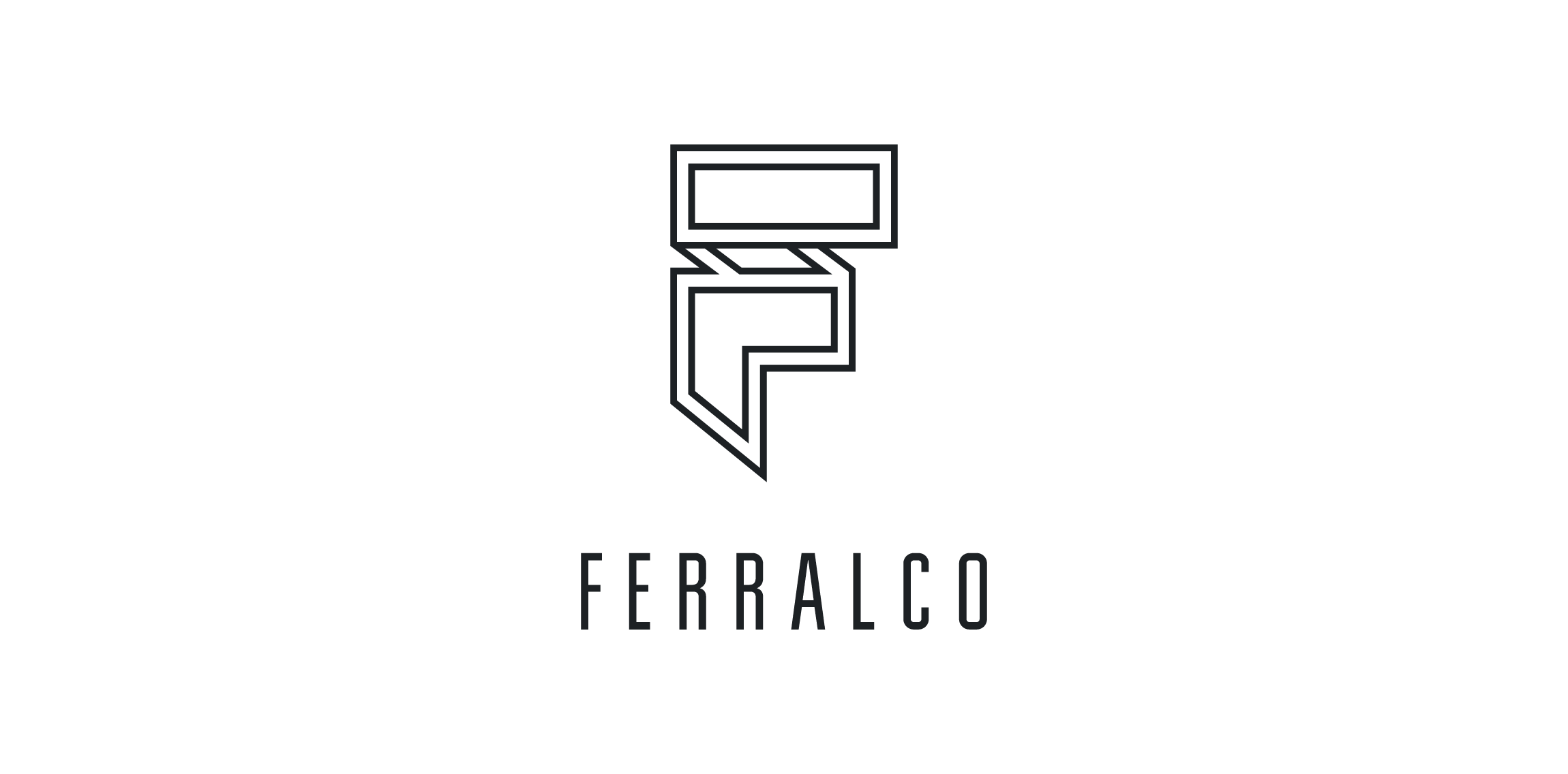 极简线条艺术Ferralco标志设计