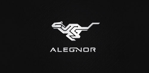 简约风格的Alegnor品牌logo设计