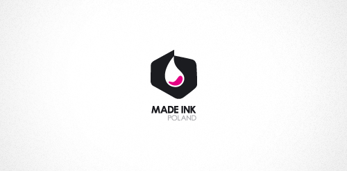 简约滴水标志设计:Made Ink Poland