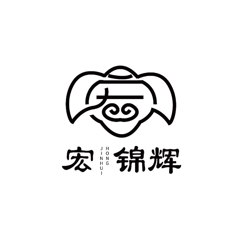 猪头形象logo设计
