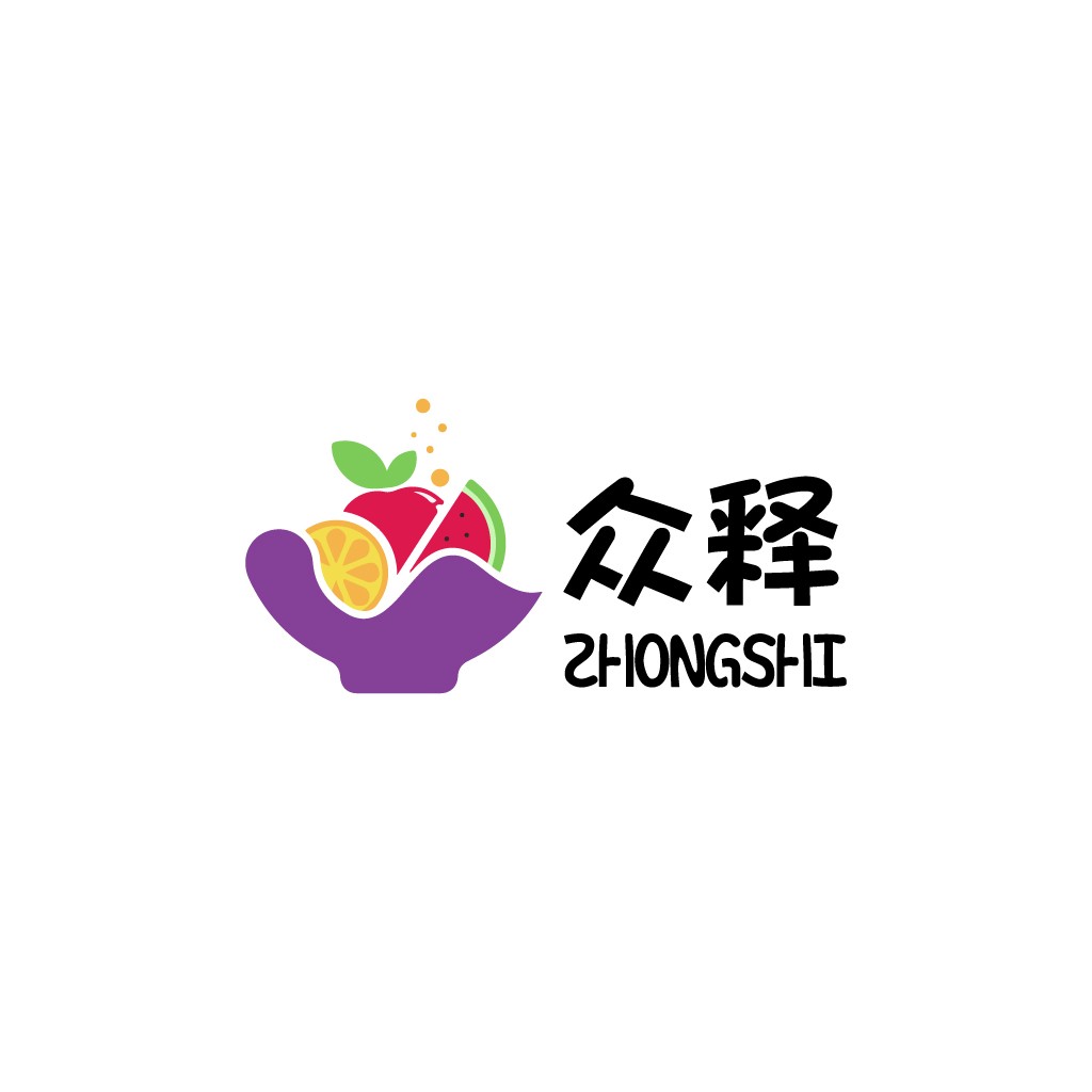 水果手绘风格logo设计