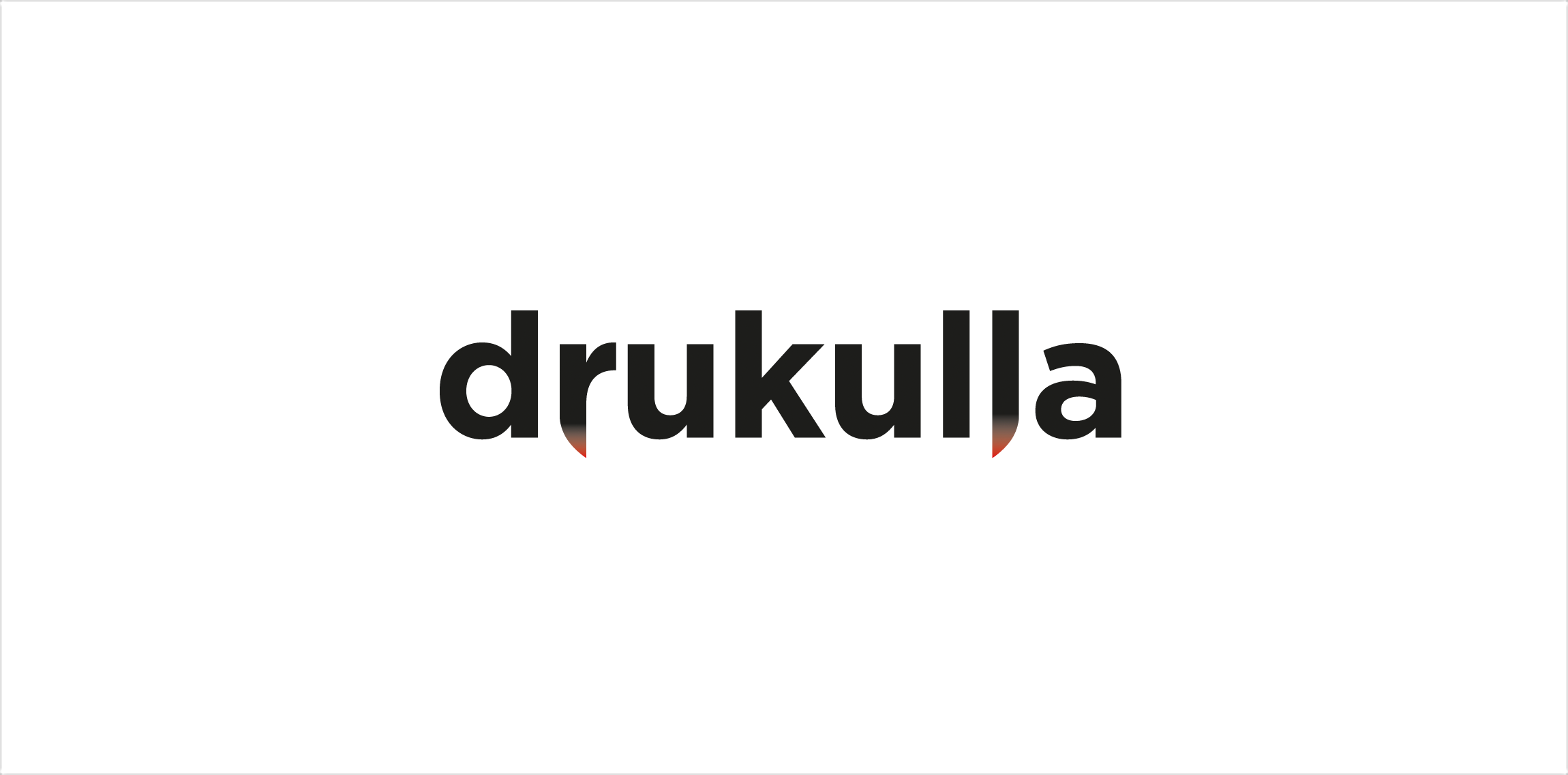 现代简约风格的drukulla logo设计