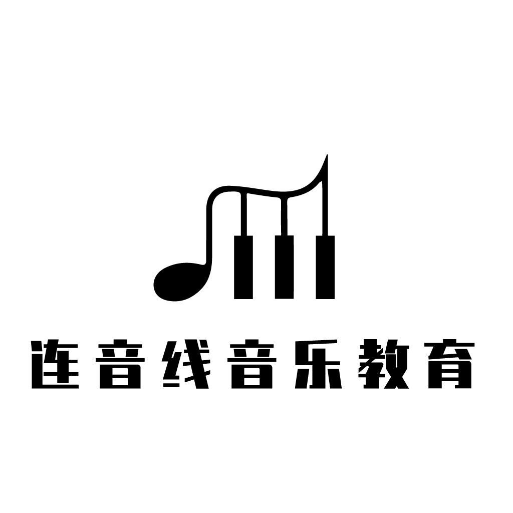 音乐教育logo设计:音符与钢琴键的结合