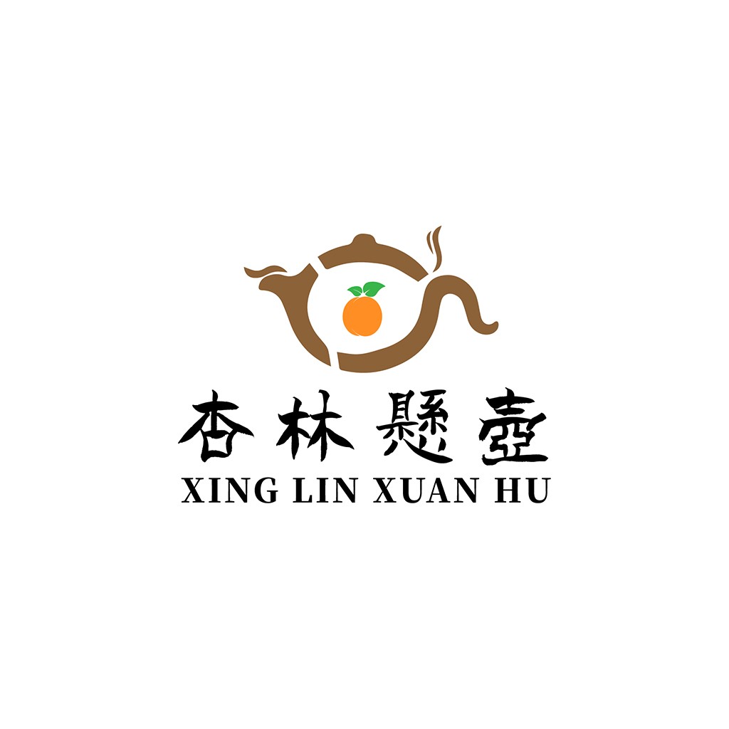 茶壶与橙子结合的logo设计