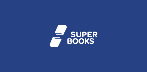 Super Books Logo设计:简洁现代的书籍品牌标识