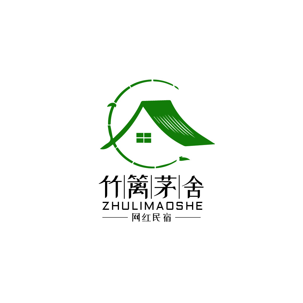 竹篱茅舍民宿logo设计