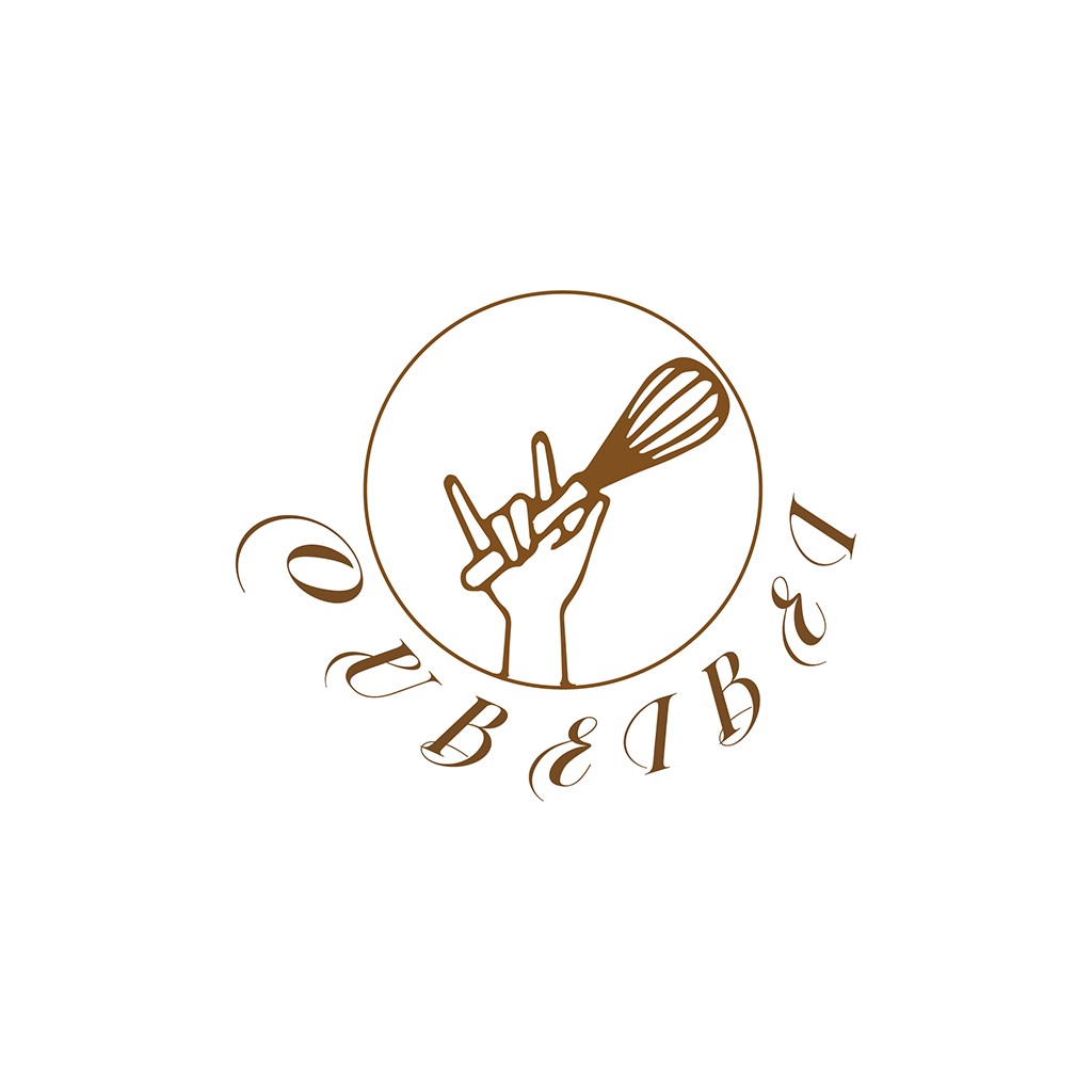 手握搅拌棒的logo设计