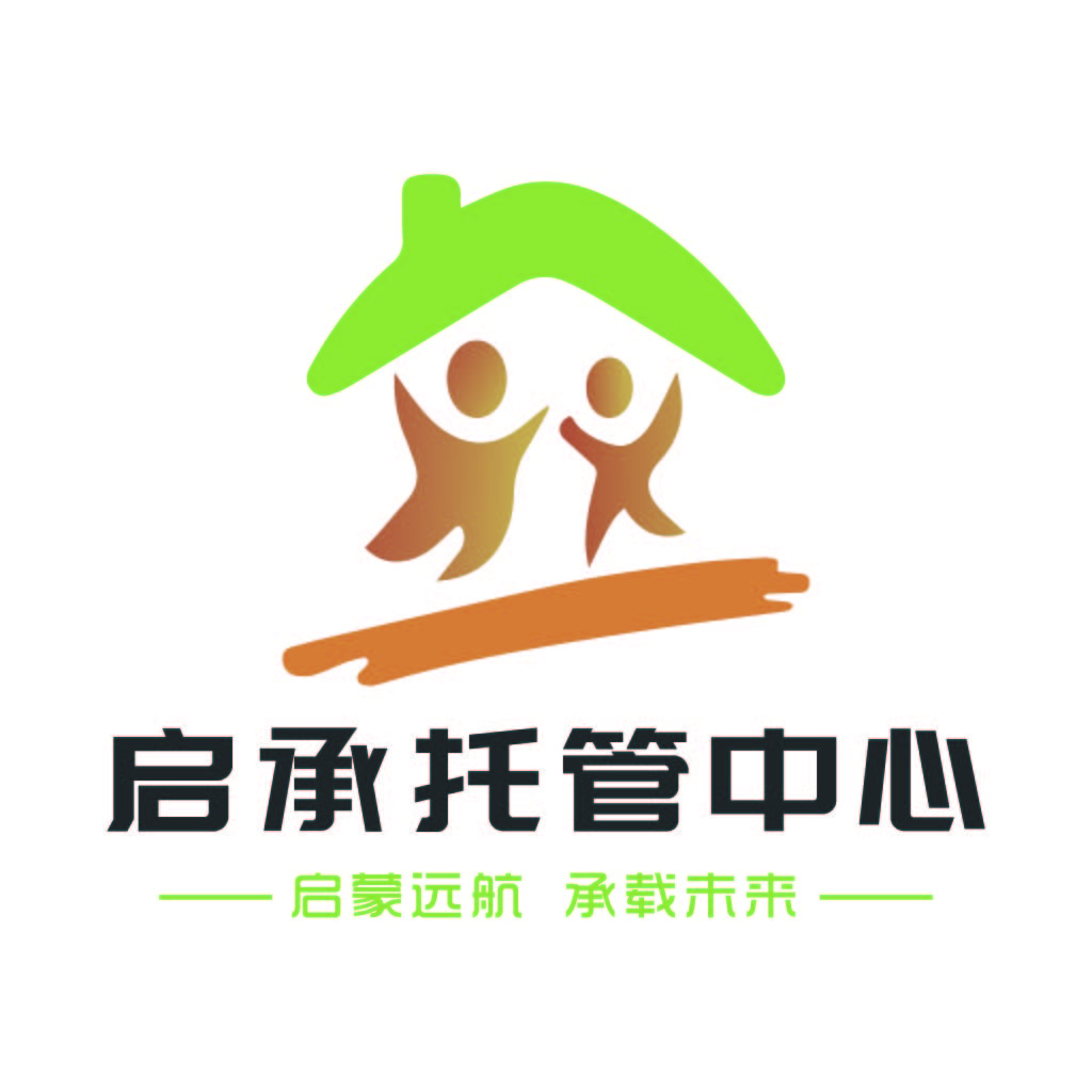 绿色屋顶下的和谐家庭logo设计