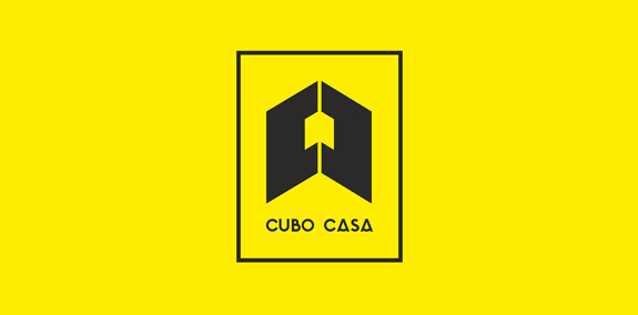 简约几何风格的CUBO CASA logo设计