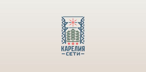 北欧风格森林logo设计