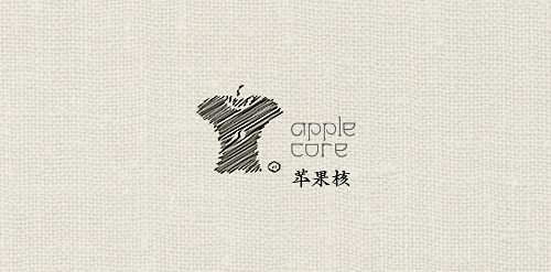 简约线条苹果logo设计