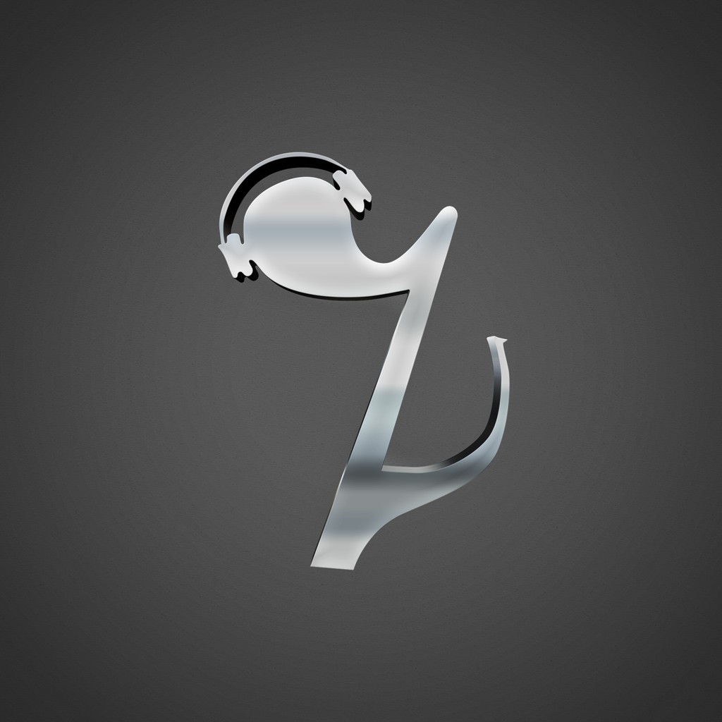 简约金属风数字7 logo设计