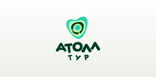 简约风格的'ATOM'品牌logo设计