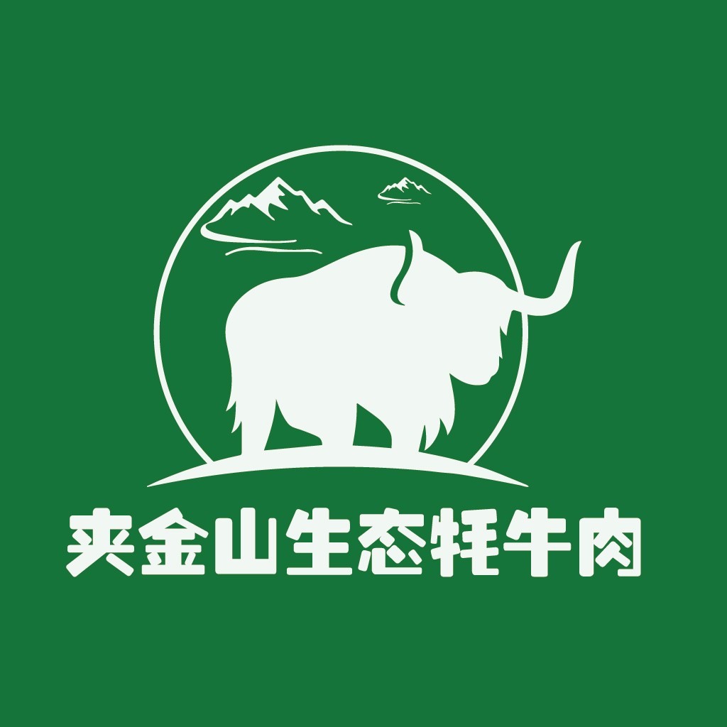 绿色牛头山logo设计