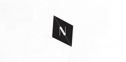 极简风格N字母logo设计