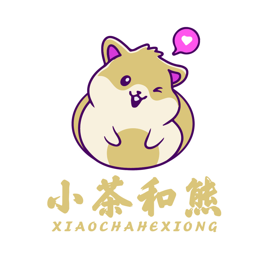 萌宠小茶茶和熊logo设计