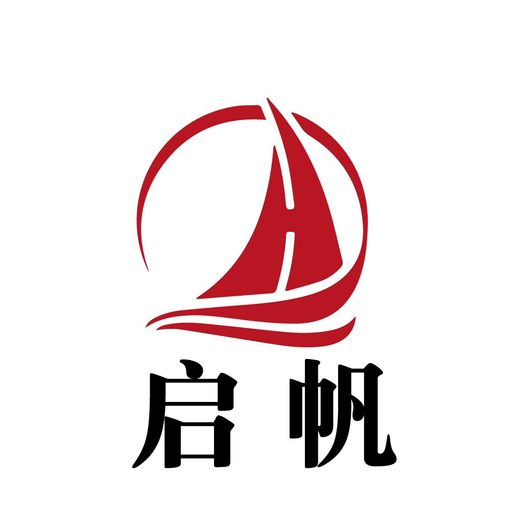 启帆logo设计：简洁帆船标志