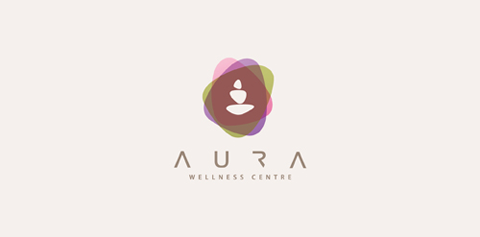简约大气的Aura Wellness Centre Logo设计